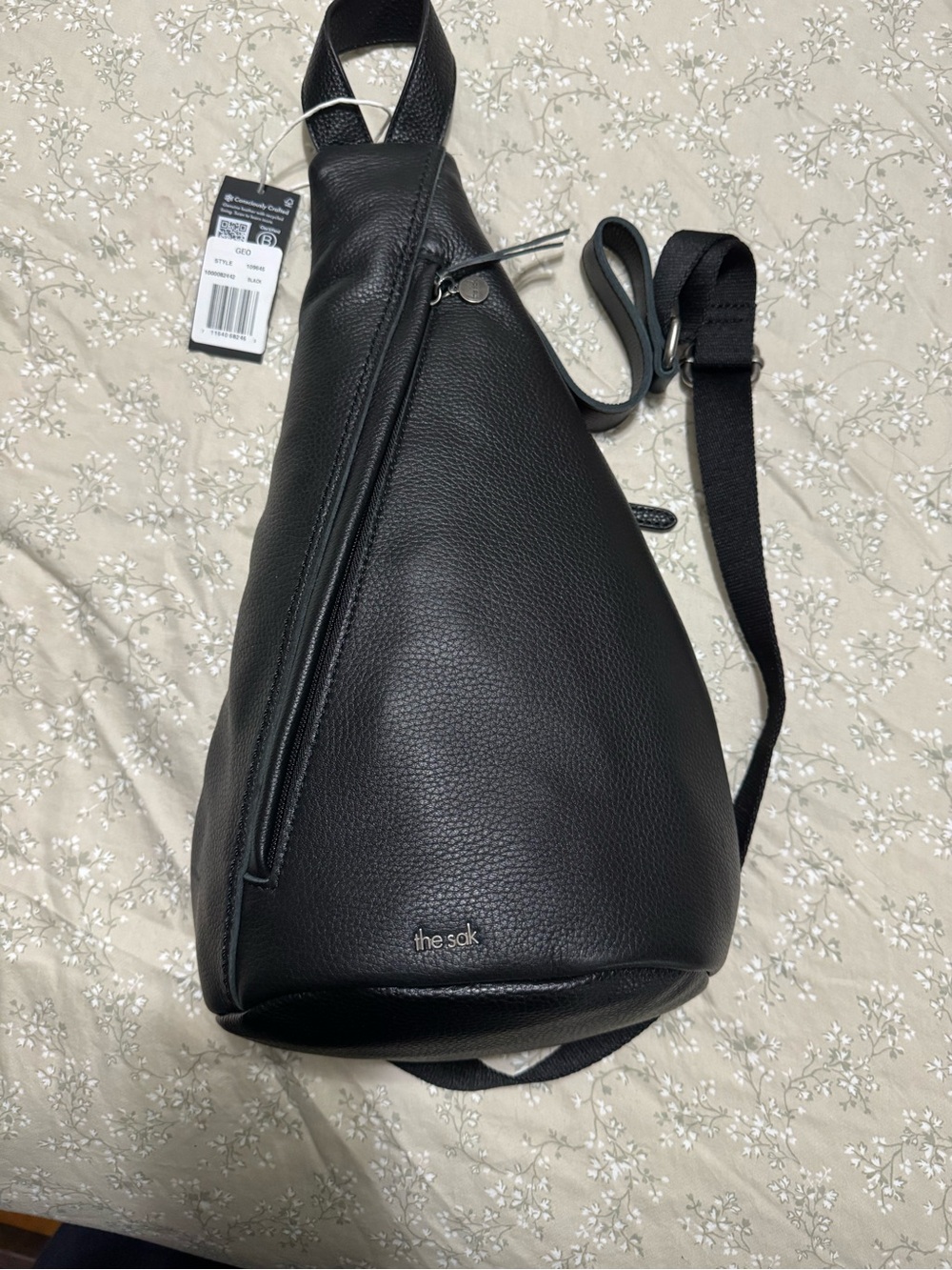 The Sak Geo Sling Leather Backpack – Black – NWT – Certified B Corp